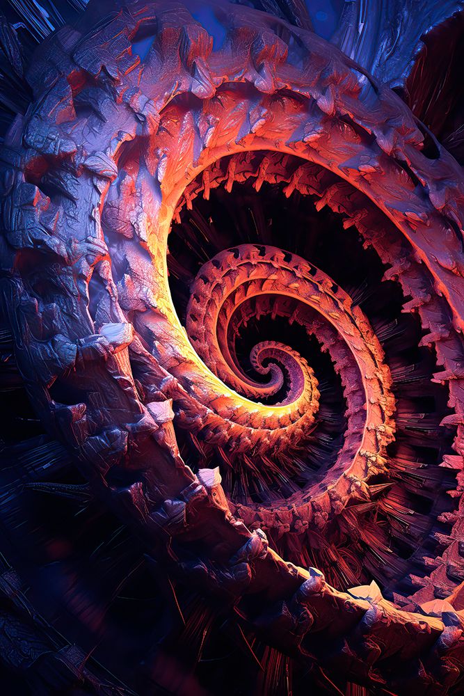 Spiral design. AI Generated.